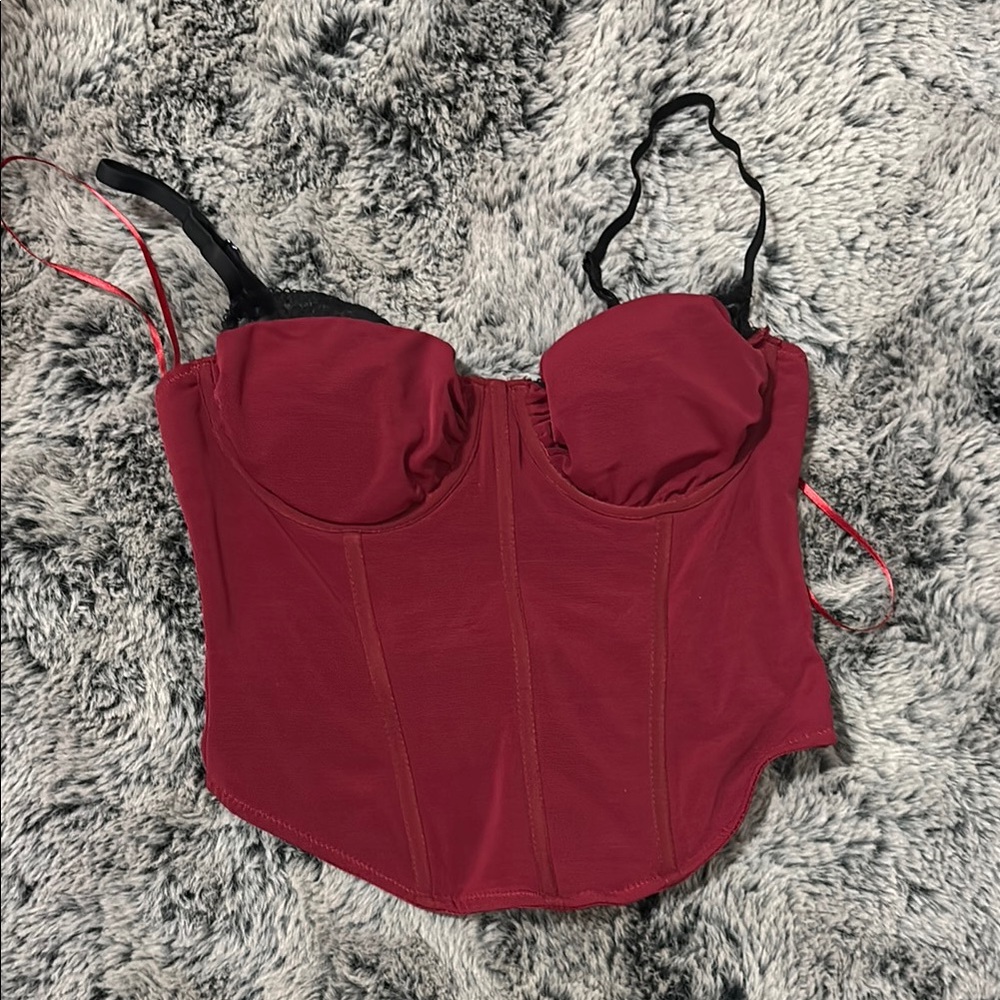 Red Bustier Top